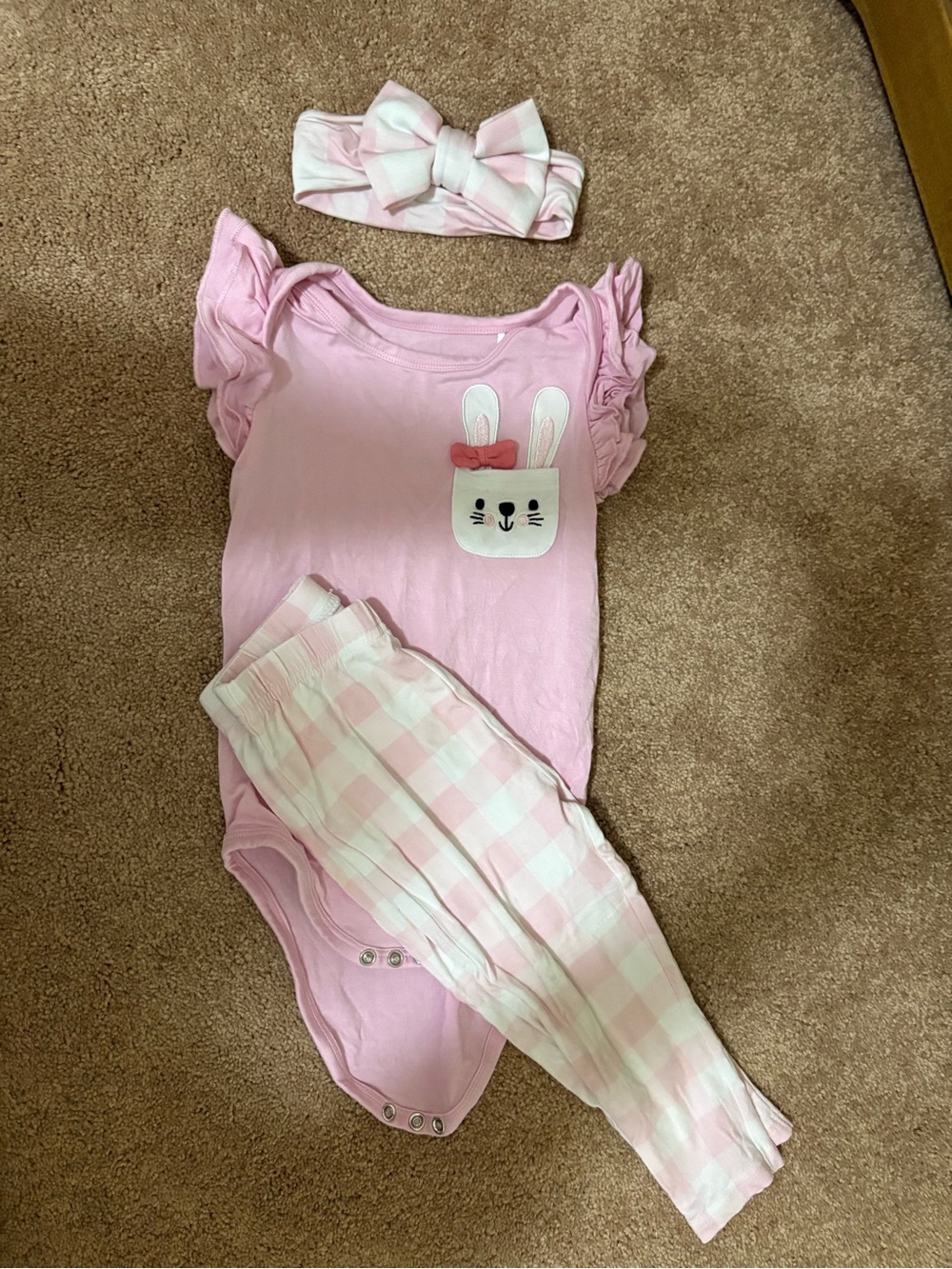 Little Sleepies Easter Bodysuit Set with Headband